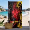 Watford FC Personalized Printed Beach Towel Soccer Logo Support Custom Name Text Absorbent Towel For Sport Travel Special Gift