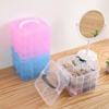 3 Layers 18 Compartments Plastic Storage Box Clear Organizer Multifunction Empty Box Sewing Tools Jewelry Container Supplies