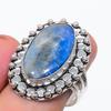 Lapis Lazuli Gemstone 925 Sterling Silver Jewelry Ring Size 8.5