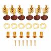 Guitar Tuning Pegs, Set of 3 Pairs, Durable, Accurate, and Versatile, Includes Screws, Bushings, and Ferrules, Gold Tuning Pegs for Acoustic
