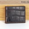Кожаные кошельки для мужчин Тонкий деловой мужской двойной кошелек из натуральной кожи