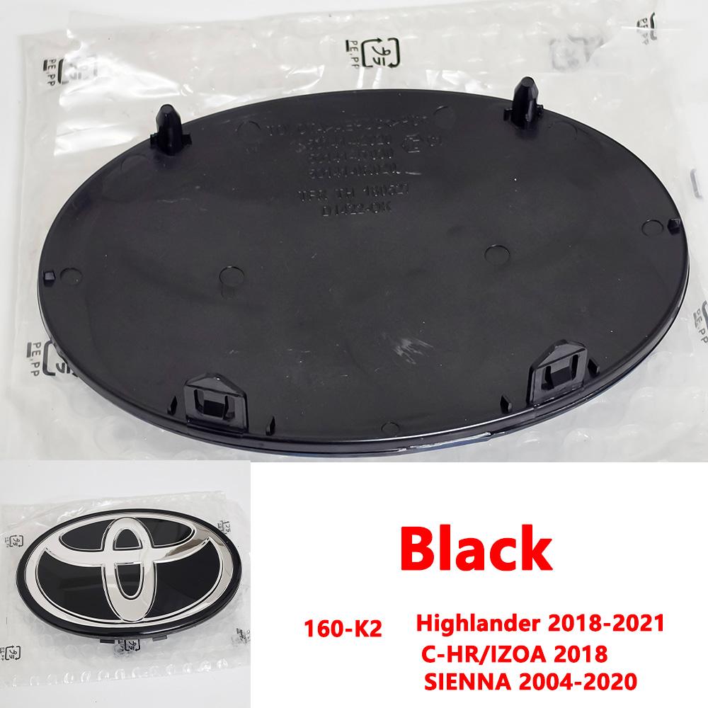 VJN4  For Toyota RAV4 Corolla Camry Land Cruiser Sienna C-HR AVALON Front Grille Hood Badge Replacement Dark Blue Hybrid Logo