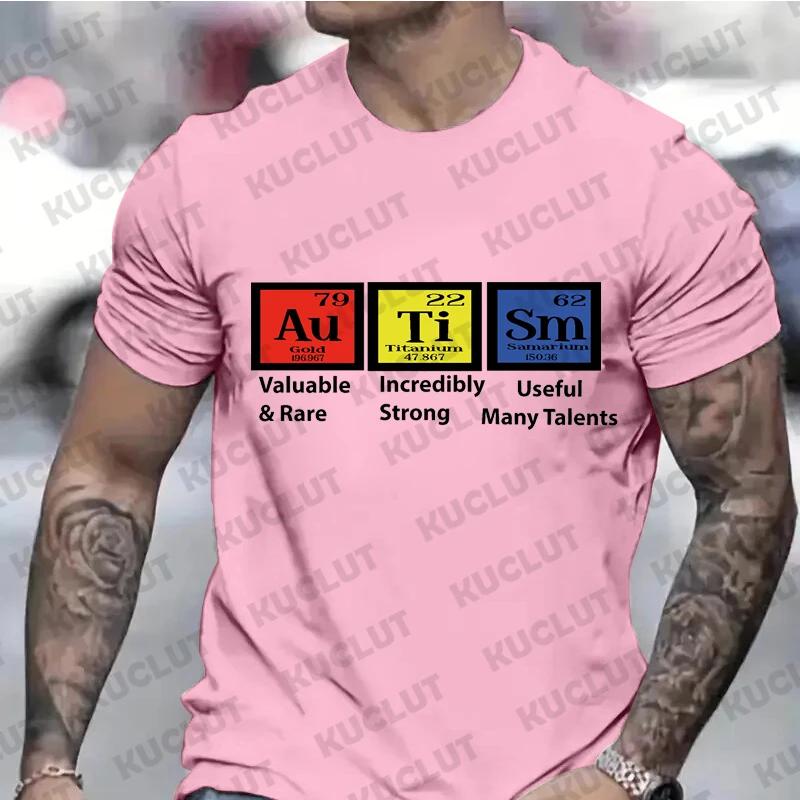 Autism Periodic Table Shirt for Men Women Clothing Autism Awareness Month T-shirts Special Education Teacher Autism Tshirt