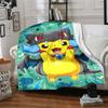 Pikachu Darkrai Adventure Flannel Blanket Super Soft Warm Cozy Blanket For Sofa Bed Office Travel Allseason Home Decor Gift