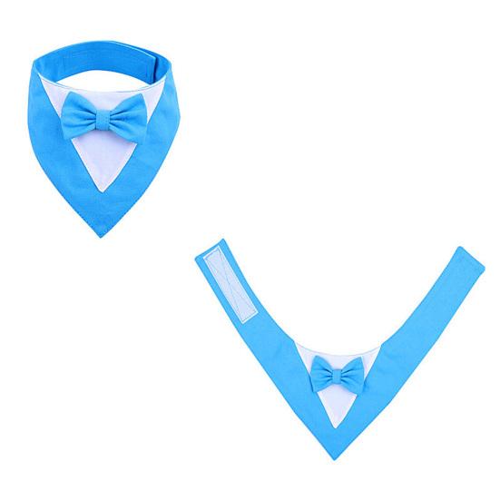 Смокинг для собак, бандана, официальный свадебный наряд с галстуком-бабочкой, нагрудники для домашних животных, шарф, регулируемый ошейник для маленьких и средних собак и кошек