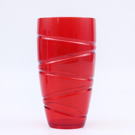 Набор из 4 пластиковых стаканов, многоразовые стаканы с вихревым дизайном, штабелируемые стаканы для воды для пикников в саду, кемпинга, барбекю, вечеринок