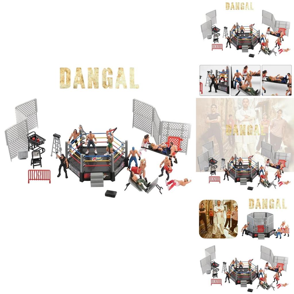 Набор Арена Шуайцзяо Прочная пластиковая модель сцены с фигурками борцов Отлично подходит для детей