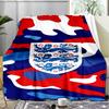 1PC England Football Crest Printed Soft Flannel Blanket Throw for Adult Bedroom Living Room Sofa Camping Travel Fan gifts Christmas Gifts