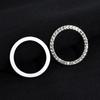 Hot Accessories Silver Circle Car Decoration Diamond Start Switch Button Ring