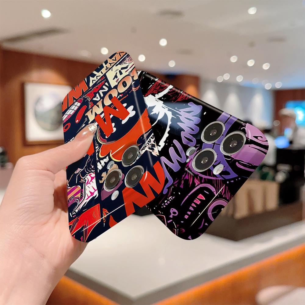 Все включено Пленка Чехол для телефона Мультяшный Модный дизайн Жесткий Чехол Полная защита Защита камеры для OPPO A60 A96 Reno12 Realme C53 C75