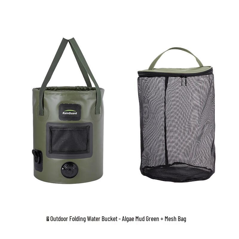 OLOMM Outdoor Foldable Water Bucket with Valve