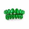 2pcs/set Anti Slip Teeth Grillz Top Bottom Set Eco-friendly Copper Teeth Jewelry  Party