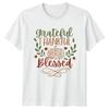 Grateful Thankful Blessed Autumn Leopard TShirt Autumn Thanksgiving Lifestyle