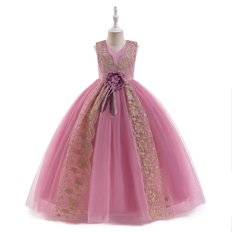 Children Girls Dress Summer Party Birthday Wedding Dresses Kids Elegant Princess Dresses Evening Long Dresses