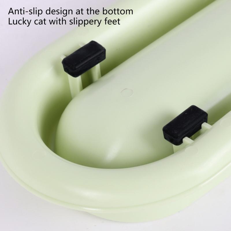 Pack of 3 Convenient Multiple Cats Feeding Stations Durably Easy to Wash Cats Feeding Dish for Multiple Cats Owner