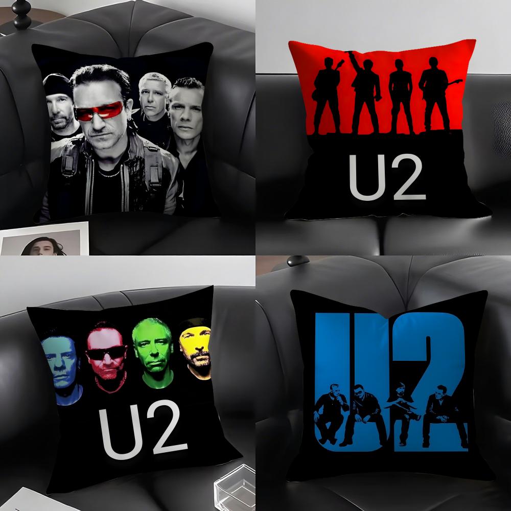 U-U2 Rockk Band Наволочка для подушки Ультрамягкая, приятная для кожи ткань Комфорт как в облаках и скрытая молния