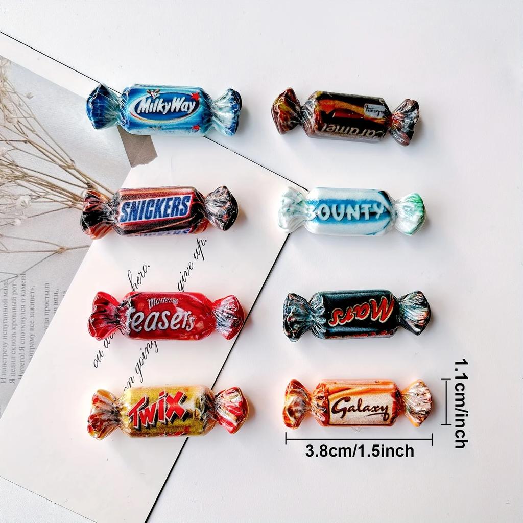 Милые 8 шт. Магниты на холодильник в виде конфет - Декоративные магниты на холодильник для кухни, офисной доски, шкафчика, подарка