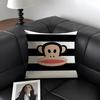 PPaul FFrank Cartoon Cushion Cover Natural Linen Organic Fabric DoubleSided Printing Sofa Home Decor Gift Pillow Case