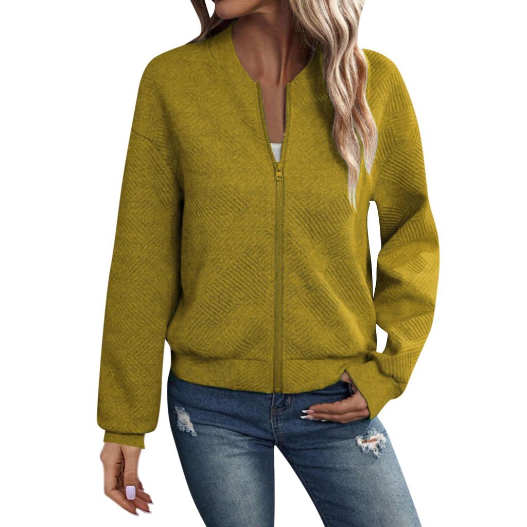 Womens Long Sleeve Zip Up Sweatshirts Jackets Full Zipper Lightweight Jacket Casual Loose Outwear Coat