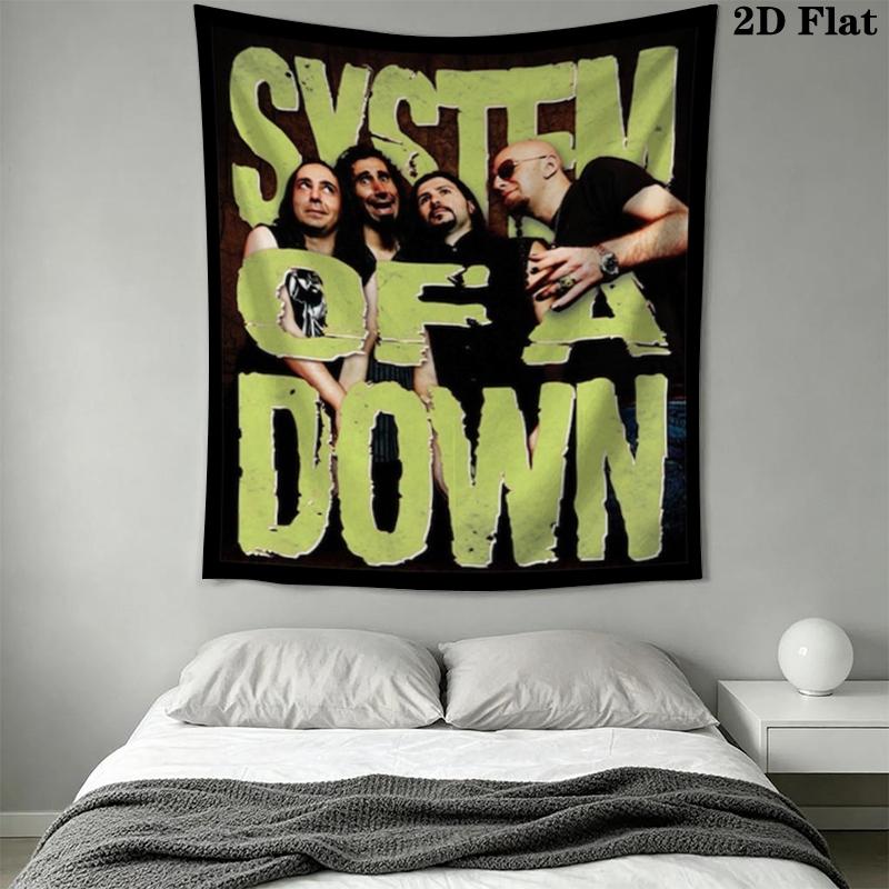 system of a down Wall Tapestry Aesthetic Wall Hanging Printed Fabric Blanket Decorative Tapestries for Bedroom Living Room Home Decor
