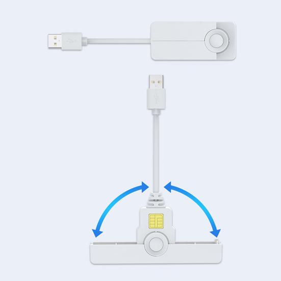 Смарт-кард-ридер Type-C USB 2.0 Plug-and-Play кард-ридер для Windows Портативный считыватель банковских чип-карт Легкий считыватель CAC ID-карт