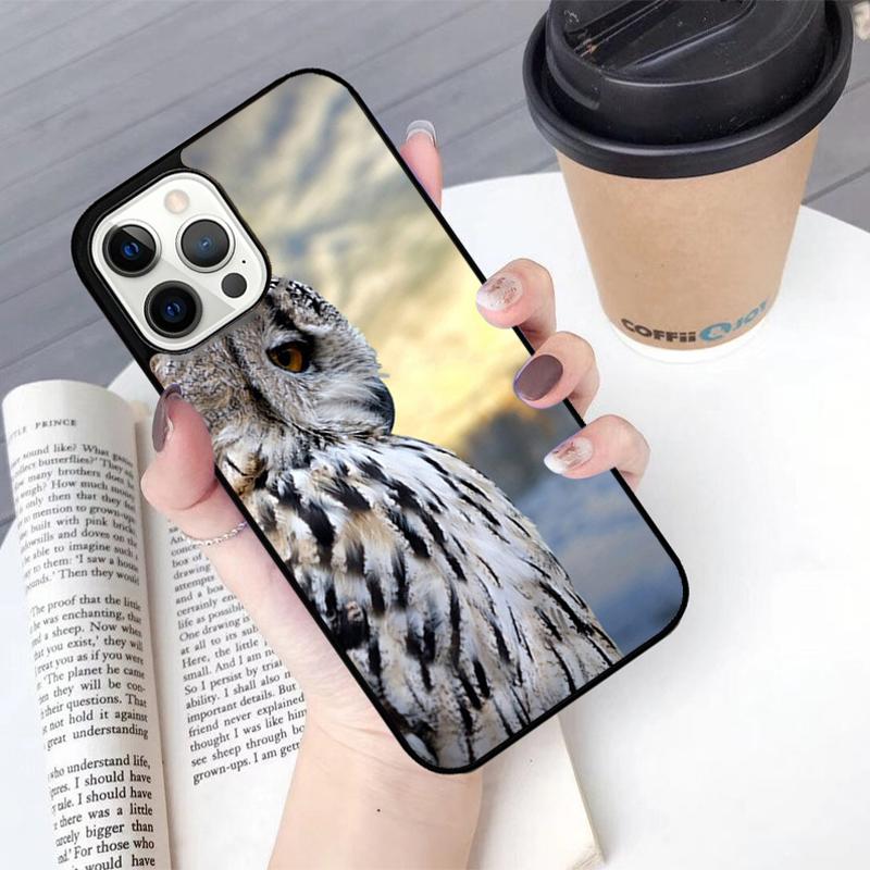 Owl Animal Pattern Phone Case For iPhone 17 Air 13 12 14 15 16 Cover For Apple Pro Max 6S Plus Coque