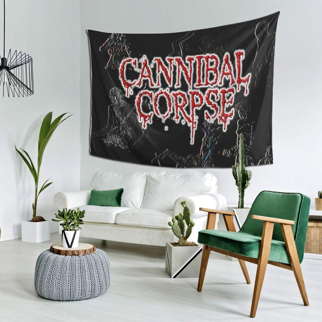 Cannibal Corpse Металлическая Скейтборд Гобелен Декор Искусство Эстетичные Гобелены для Гостиной Спальни Домашняя Стена Ткань Настенный Подвес
