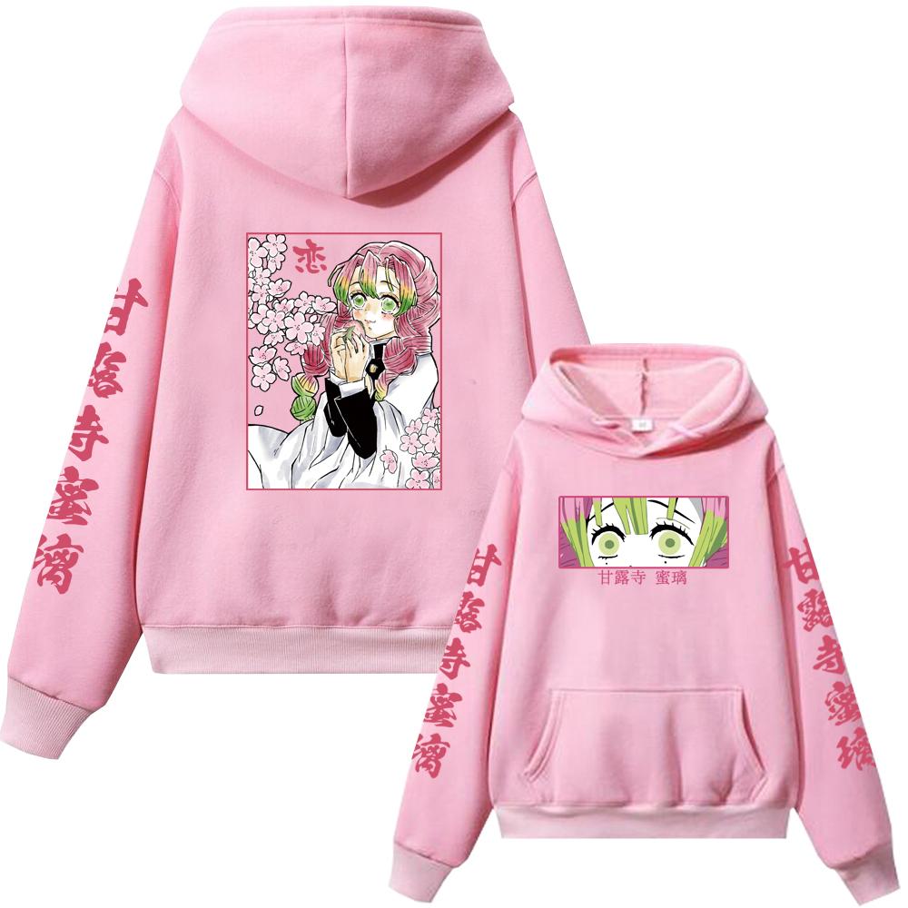 Убийца демонов Игуро Обанай и Канродзи Мицури Аниме Толстовки с капюшоном Толстовка Пуловеры Мужчина Женщина Пара Уличная одежда мультяшные толстовки