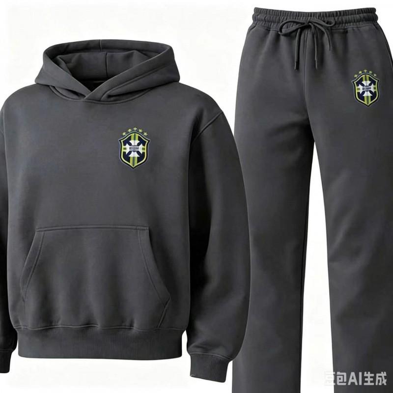 Mens Casual Hooded Sweatshirt Set With Matching Pants Sporty Streetwear Outfit Lightweight Comfortable