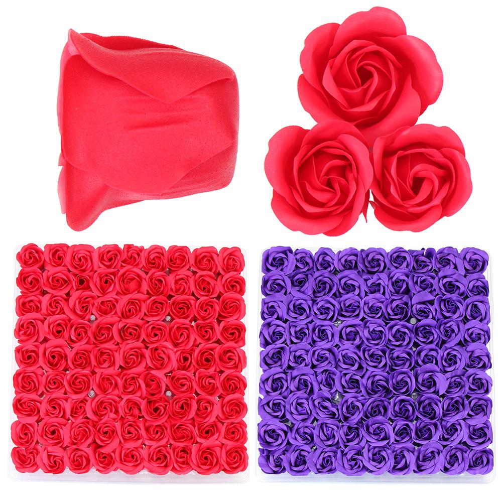 Подарки на день, вечерние украшения, роза, мыло, цветок, искусственный декор, цветок розы с медведем, мыло для ванны, лепесток