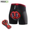 Велосипедные шорты WOSAWE Мужское нижнее белье для велоспорта 5D Велосипедные трусы с гелевой подкладкой Шорты для верховой езды