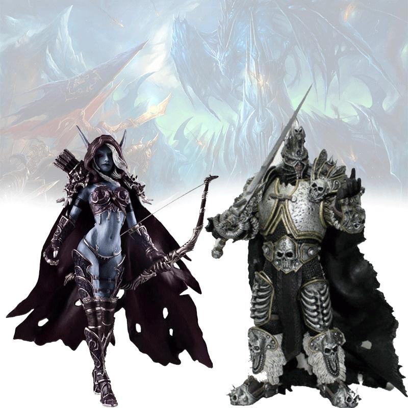 WOW World of Warcraft Король-лич-Рыцарь смерти Артас Сильвана Ветрокрылая фигурка игрушечная модель ПВХ