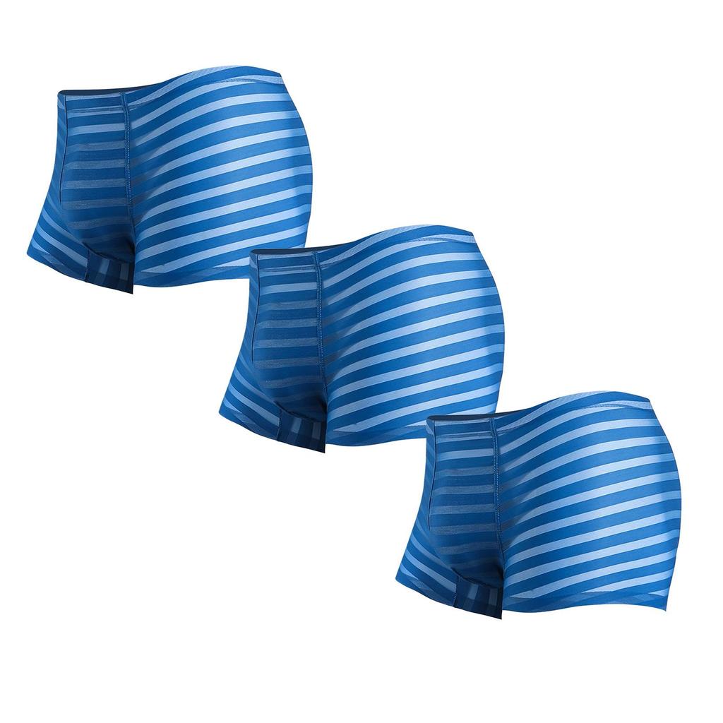 Aoyuan мужские дышащие полосатые боксерские шорты из ледяного шелка