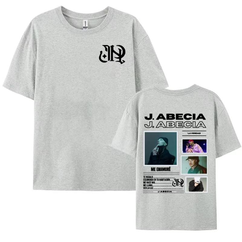 2026 New Rap Singer J Abecia La Verdad Album Tour Pattern Tshirt 2026 Summer Unisexs WOMENs Fashion Hiphop Music Cotton Tshirt