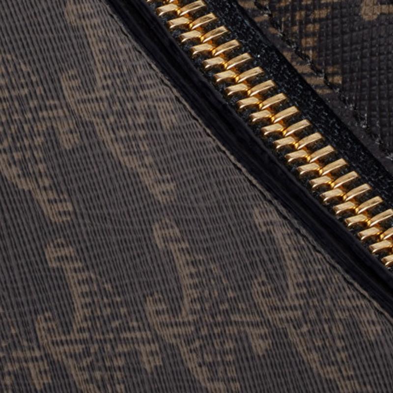 Celine Сумка-тоут Croque Monogram на молнии из кожи, сумка через плечо, средняя, женская, коричневая 112272CUZ-04LU