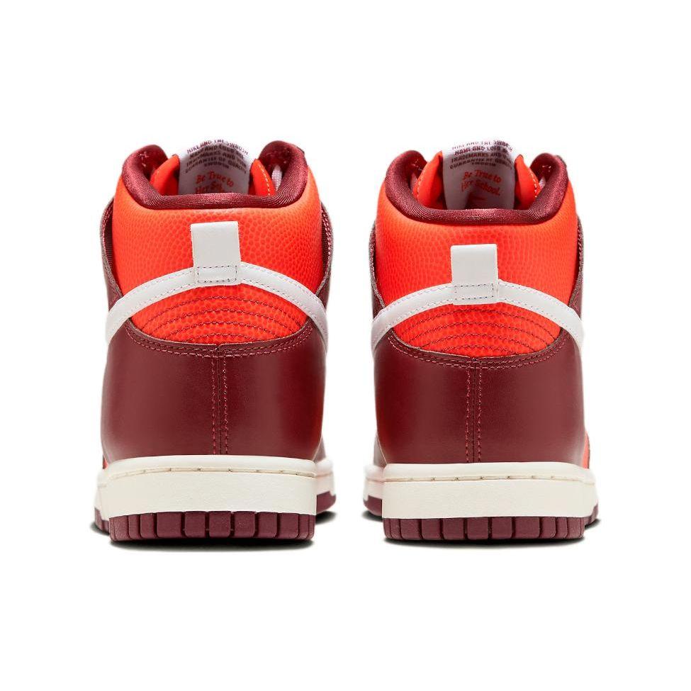 Nike Женские кроссовки Dunk High Be True To Her School красные, темно-бордовые, оранжевые, FJ2263-600