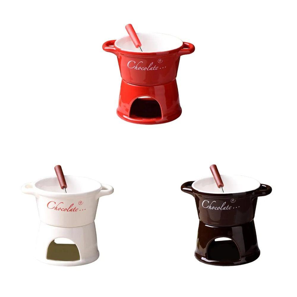 With Fork Hot Pot Cup Nordic Style Chocolate Melt Oven Cup Unique Ceramic Coffee Cup Ice Cream