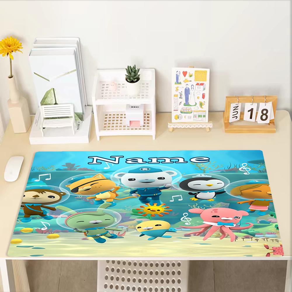 Custom Name The Octonauts Theme Mouse Pad, Non Slip Rubber Base, Multifunctional Office & Home Decor, Perfect for Workspace Personalization.