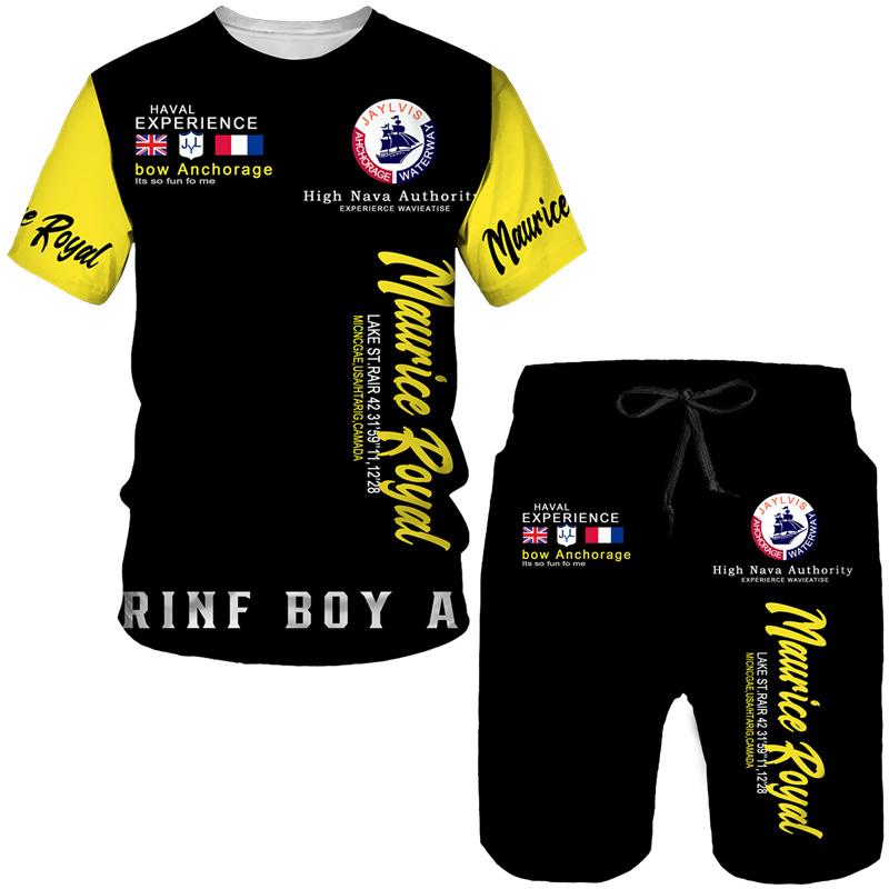 Модные мужские футболки/шорты/комплекты с буквенным принтом, повседневные футболки, наряды для пар, уличная одежда для бега, одежда в стиле хип-хоп, спортивный костюм из 2 предметов