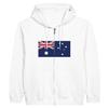 Sweat à capuche à Fermeture éclair - PIXELFORMA - Drapeau Australien - Manches longues - Mixte - Blanc