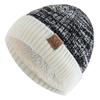 Unisex Two-Tone Winter Hats Add Fur Lined Men And Women Fashion Warm Beanie Cap Casual Winter Knitted Hats