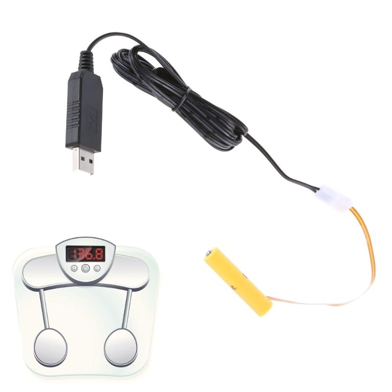 100/200 см LR03 3A Адаптер-шнур для замены батарейки, питание от USB, 4,5 В, кабель-заглушка для электронных устройств