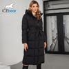 Зимняя женская длинная хлопковая куртка, женская туника с капюшоном, однотонная утепленная термокуртка, парка-пуховик