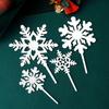 Snowflake Acrylic Cake Toppers for Christmas & Party Desserts