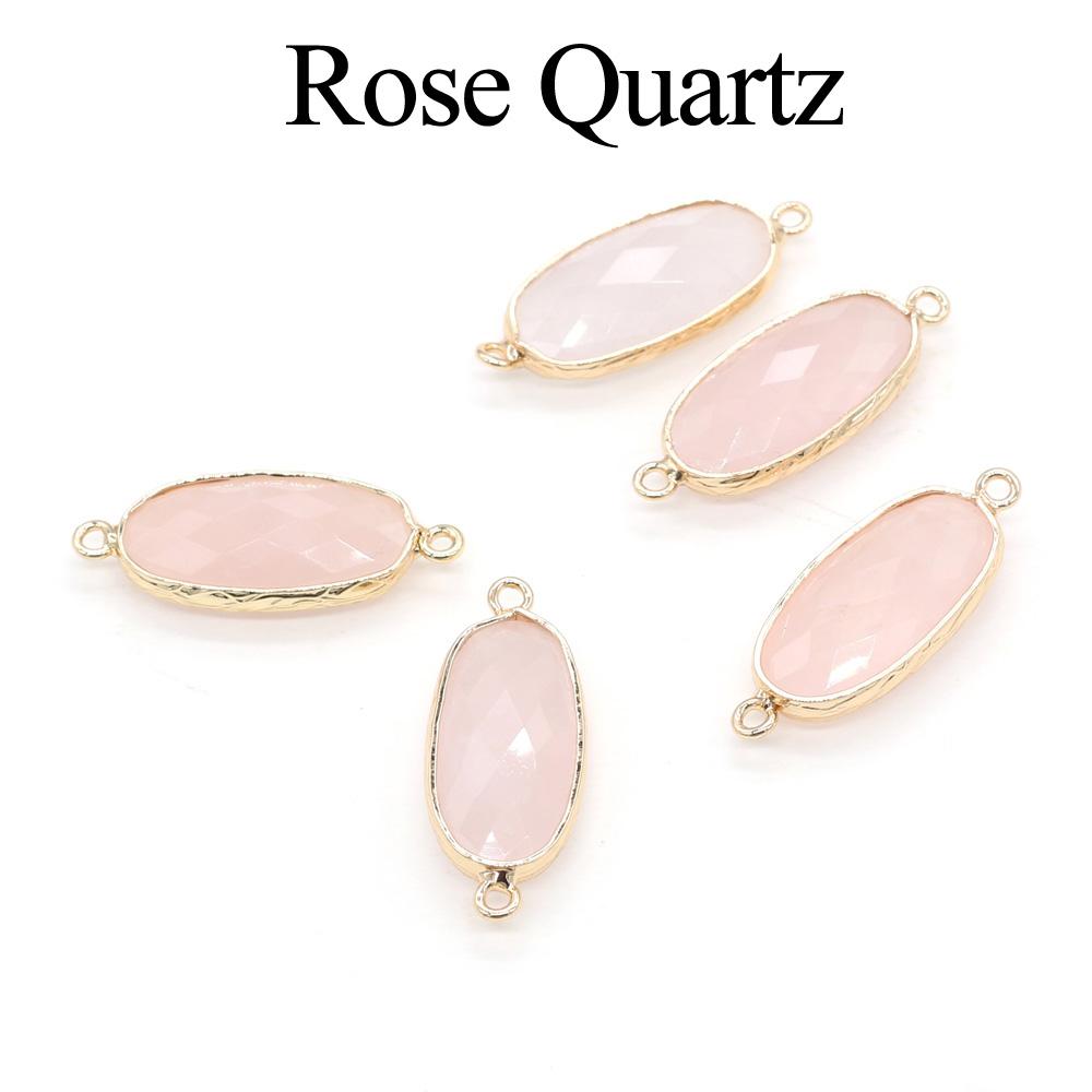 1/5 шт., овальный соединитель с подвеской из кристалла Рейки для исцеления, энергетический натуральный камень аметист, драгоценный камень, соединитель для изготовления ювелирных изделий, ожерелья, браслета своими руками