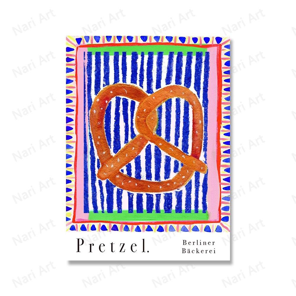 Ретро Еда Кухня Принты Завтрак Кофе Бариста Горшок Фрукты Персик Плакаты Настенная Картина на Холсте Декор Столовой Картина Без Рамки