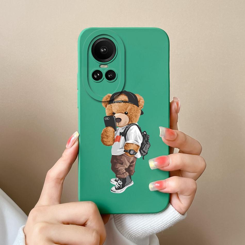 Чехол для телефона Oppo Reno 10 Pro 5G, мягкий жидкий силикон, защитный чехол для камеры, противоскользящая задняя крышка, бампер для Oppo Reno10Pro