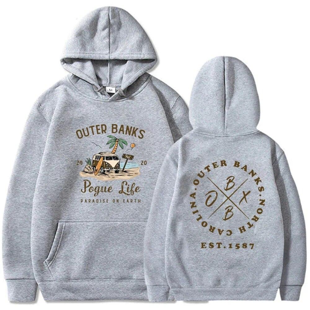 Толстовка Outer Banks Pogue Life, женская толстовка с длинным рукавом в стиле Харадзюку, студенческий пуловер унисекс, топы с капюшоном