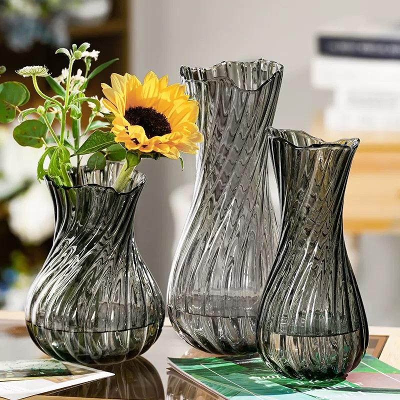 Ваза Стеклянная ваза Украшение дома Украшения Цветочная композиция Ваза для цветов