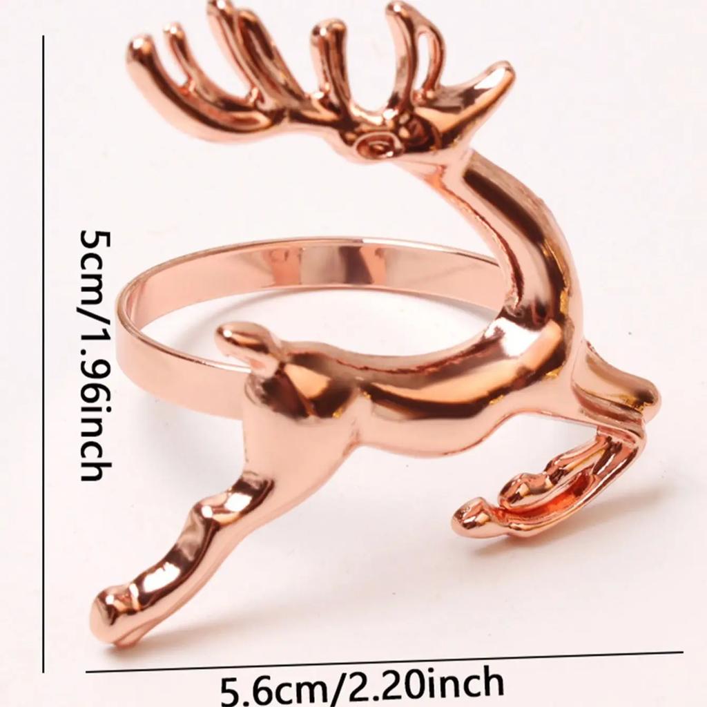 1 шт.-Ресторан Свадебная Вечеринка Обеденный Стол Де Рождественский Лось Олень Кольца для Салфеток Золотой Сплав Пряжка для Салфетки Держатель для Колец для Салфеток Отель